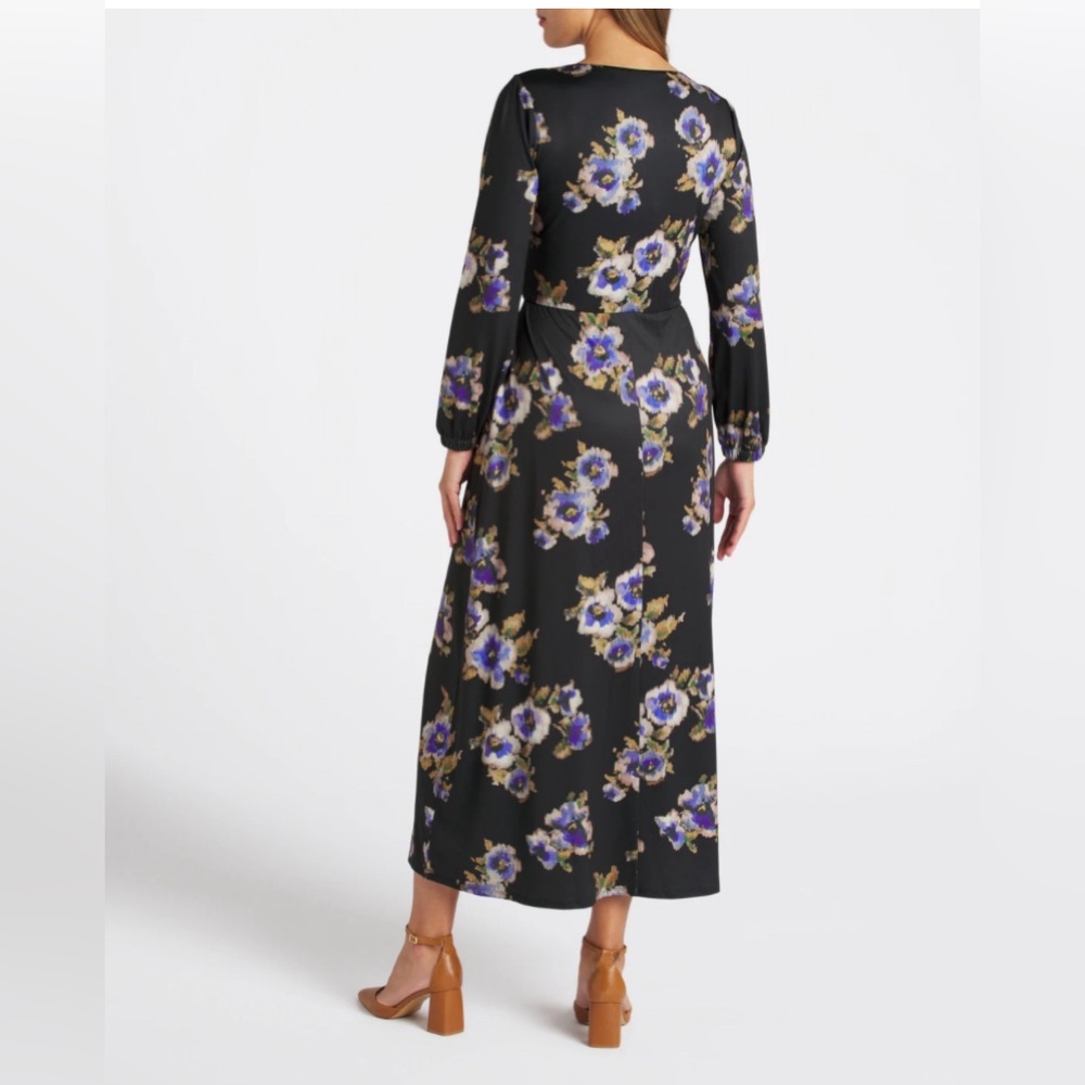 NINE BRITTON
Scheana Surplice Maxi Dress, Size Large.